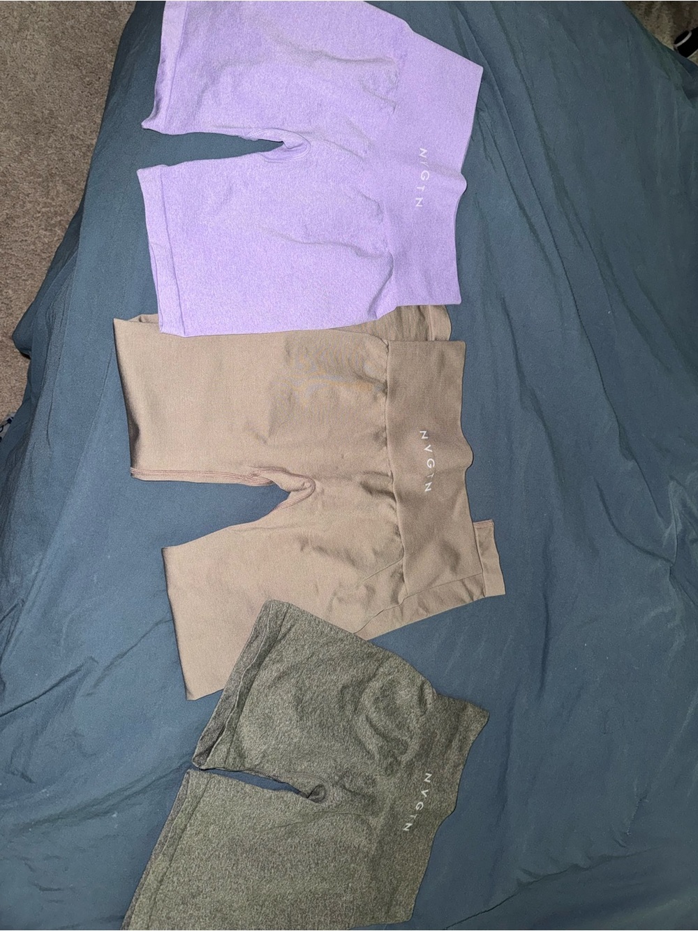 NVGTN Women's Athletic Bike Shorts - Lavender, Taupe, Olive